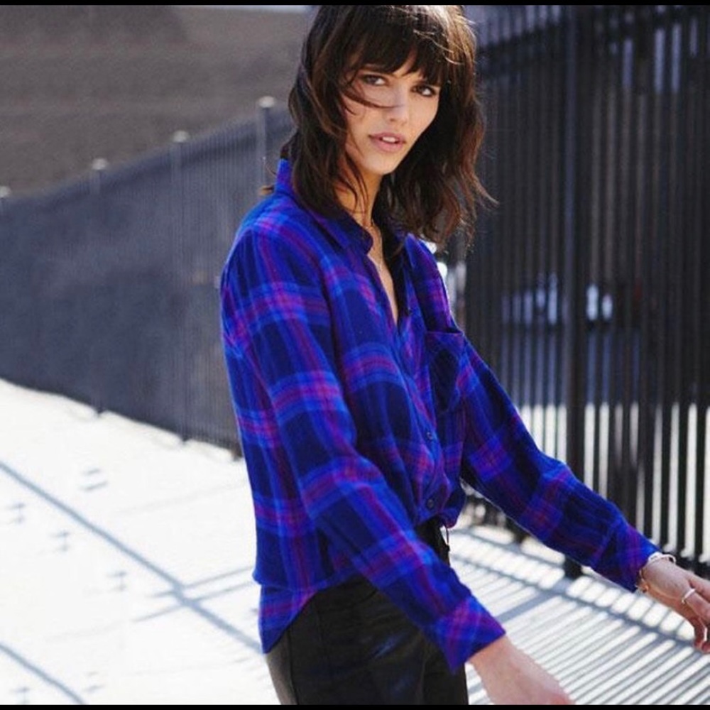 SOLD Rails plaid flannel soft long sleeve button